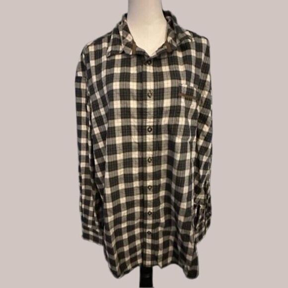 Cabela's Other - Cabela's Shirt Men's 3XLT Gray-Blue Plaid Flannel Long Sleeve Big & Tall